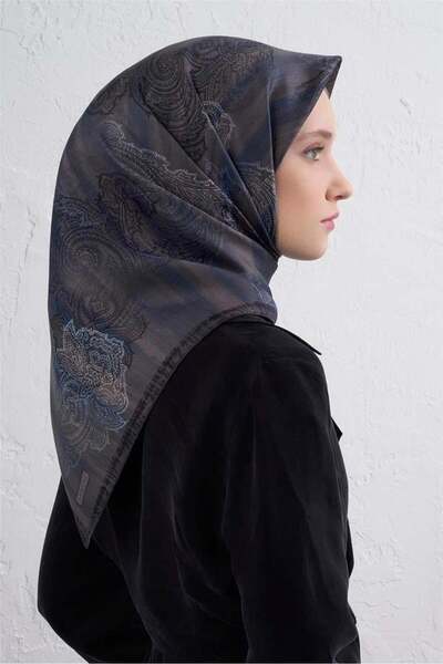 Armine Φουλάρι Sura Pure Silk 9428 - 02 Καπνιστό έθνικ σχέδιο