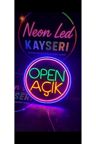 NEON LED KAYSERİ Open açık yazısı neon Led