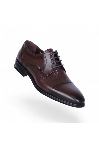 Censay 526 Pantofi clasici pentru bărbați din cauciuc antic maro % piele