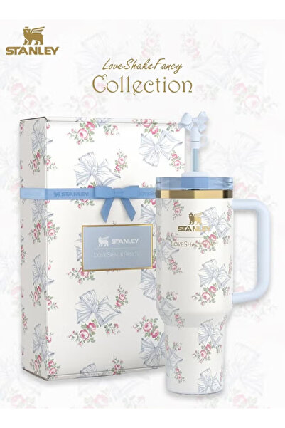 STANLEY SINCE 1913 Stanley Love Shack Fancy H2.0 Flow State 40oz Rosa Beaux Blue Tumbler, Stainless Steel