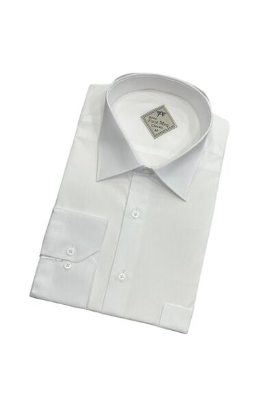 GÖMLEK GALERİSİ Classic Wide Cut Straight Long Sleeve Men's Shirt
