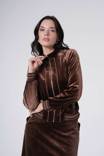 Elaris Exclusive Işıltılı Kadife Elbise Takımı