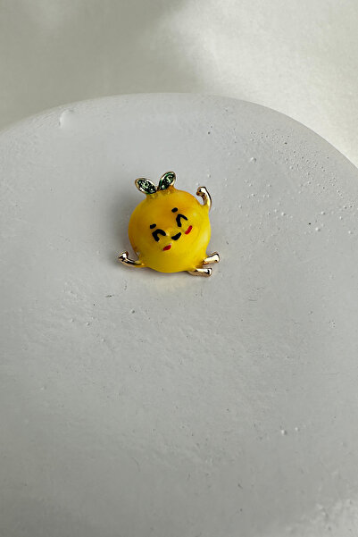 Modex Altın Sarısı Taş Detay Sevimli Sarı Civciv Broş(2cm)