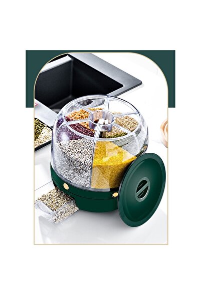 Flippy Cereal Dispenser Flippy, 360 Rotating, 6 Compartments, 3 L Capacity, Moisture Resistant, Airtight Cl