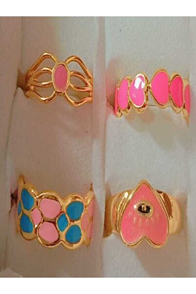 DenEs Life Ring Set Pink 4-Piece