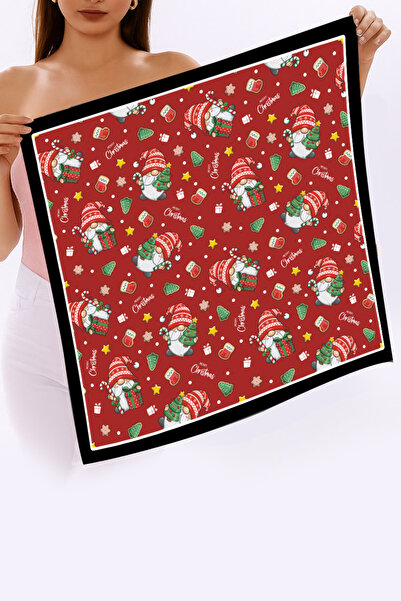 tarzınısec Новий сезон Новий рік з малюнком Бандана Шарф Новий рік Подарунок Шарф Estascarf 70x70 см