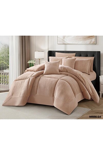 Gerenic 8-piece double comforter, heavy, soft, embossed velvet