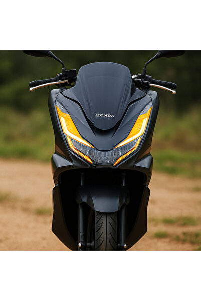GOGOPREMİUM HONDA PCX 2021 - 2024 GENİŞ UYUMLU FAR ÜSTÜ FİLM TURUNCU