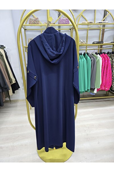 Omka Moda Premium Kadın Kapüşonlu Metal Düğmeli Kap