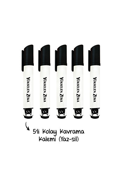 yükselen zeka Kolay Kavrama Kalemi 5’li (Yaz-Sil)