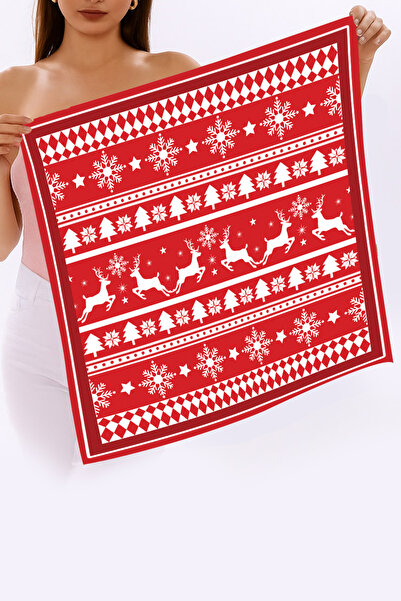 tarzınısec Noua sezonă Bandana cu model de Anul Nou Fular Cadou de Anul Nou Ş...