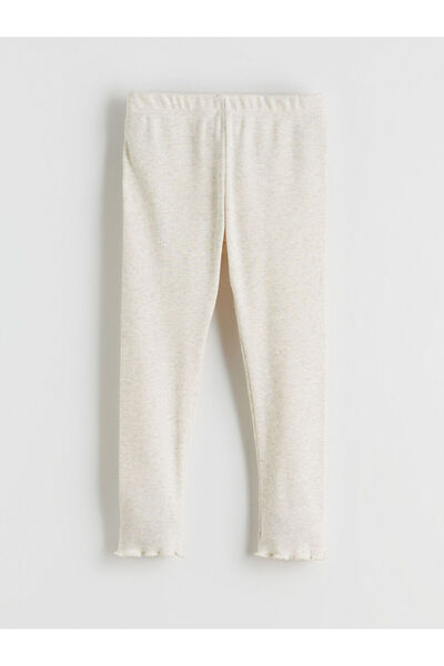 LC Waikiki Beige Elastic Waist Girls' Pajama Bottoms