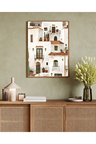 Tuba Decor Tablo dintr-o singură bucată cu rame din lemn pentru sufragerie, s...