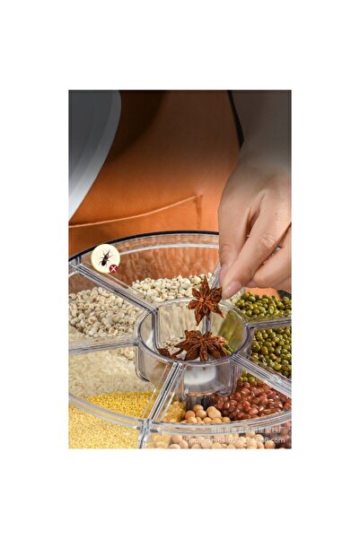 Flippy Cereal Dispenser Flippy, 360 Rotating, 6 Compartments, 3 L Capacity, Moisture Resistant, Airtight Cl