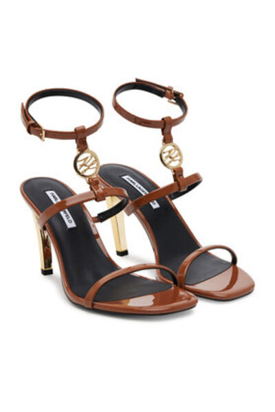 Karl Lagerfeld Γυναικεία Σανδάλια καφέ KARL LAGERFELD-KL32914 022 ΤΑΜΠΑ LTHR