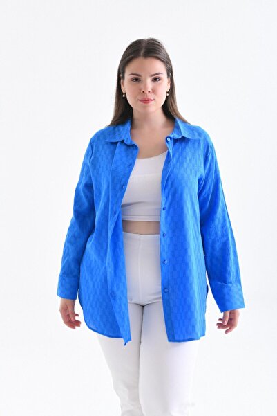 Enisse Gamze Moda Big Size Cotton Shirt