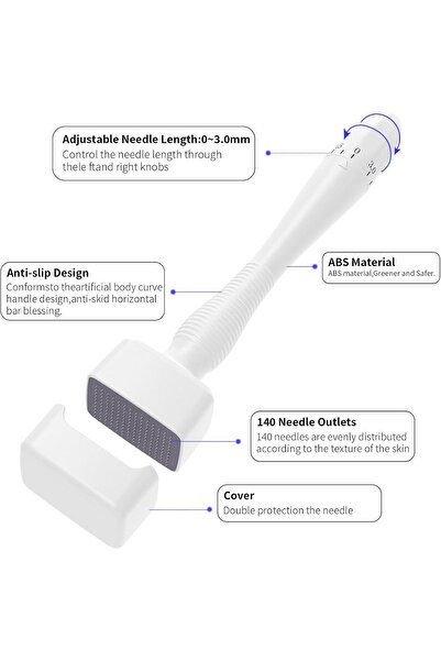 Roomlyne ختم ديرما، قلم ديرما احترافي قابل للتعديل للرجال والنساء، إبرة دقيقة قابلة لإعادة الاستخدام