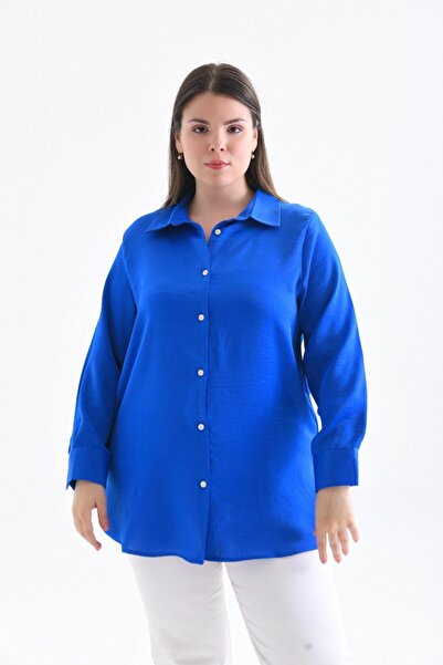 Enisse Gamze Moda Plus Size Satin Shirt