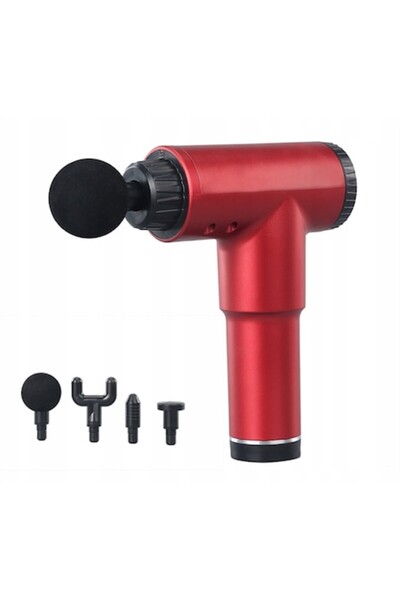 Bella Massage Device with 32 Speeds, 4 Heads, 4000mAh, Red, Bell™