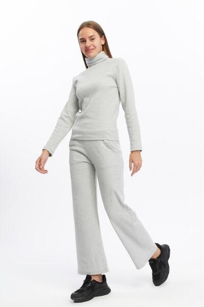 bemmoda Women's Stretchy Cotton Fisherman Top Pocket Pants Casual Bottom Top Set