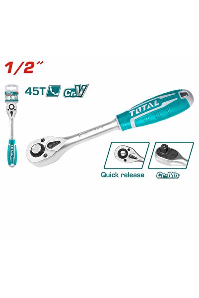 TOTAL 1/2″ Ratchet Wrench 45T, Cr.V
