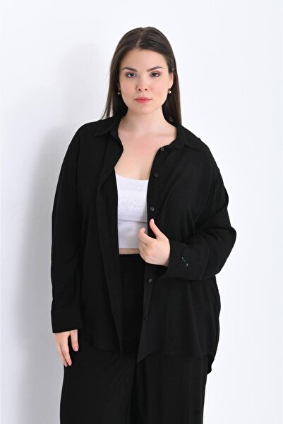 Enisse Gamze Moda Big Size Cotton Shirt