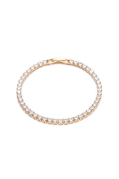 ElectraStore Brățară Aurie Tennis Cu Cristale Zirconia