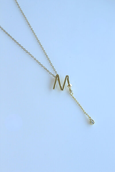 Leo'Stone Uzak Şehir M Harfli Çelik Alya Kolye Kararmaz Renk Atmaz