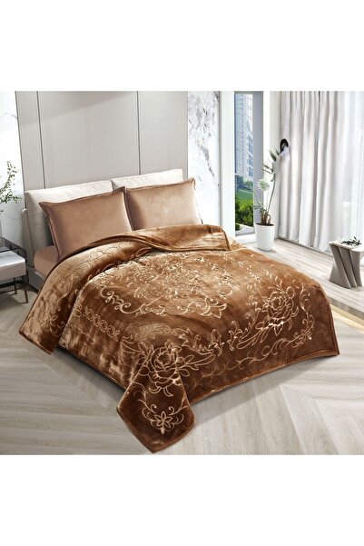 Roshen بطانية شتوي نفرين 8 كيلو محفور سادة بملمس فائق النعومة مقاس 200 في 240...