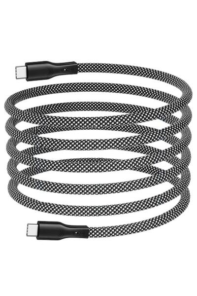 OptimStar Cablu magnetic de date și încărcare USB-C la USB-C, 1m, 3A, 100W, î...