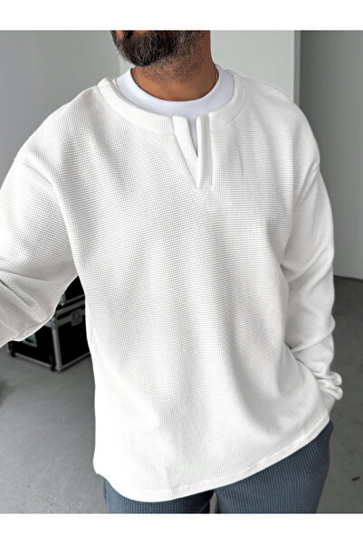 BYBASICMAN Біла футболка з V-подібним вирізом HM-0005