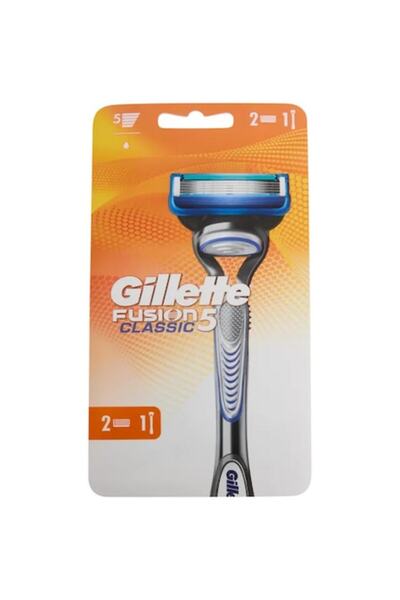 Gillette Aparat de ras Fusion5 Classic cu 2 rezerve, gri