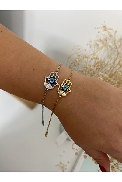 stainless steell Fatma Ana Nazar Detailed Steel Bracelet