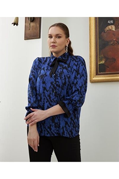 RMG Gamze Moda Plus Size Satin Shirt