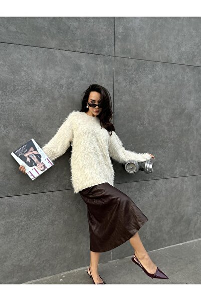 minaaise Γυναικείο πουλόβερ με λαιμόκοψη από πέτρα 90