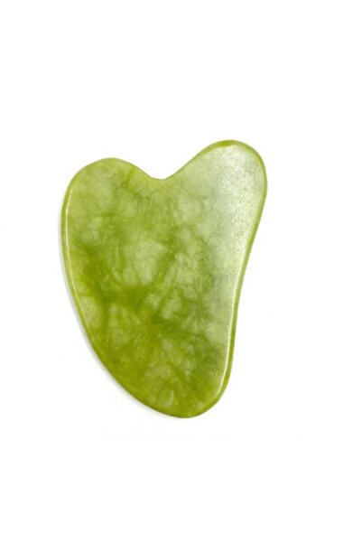 OEM Piatră Gua Sha din jad pentru masaj facial și corporal, formă de inimă, 7 cm