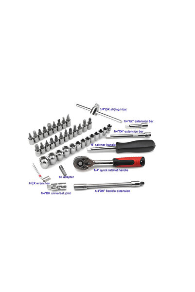 Tim Complete 48-Piece Multifunctional Tool Set – for Auto Repair, DIY and Home Maintenance