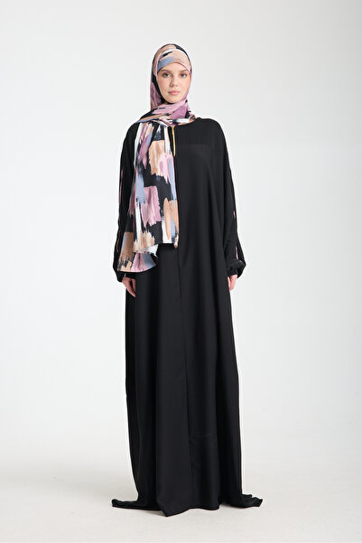 MAS MODA MASMODA Elif Mevlana Ferace Şal ile Dubai İpeği Tesettür Namaz Elbis...