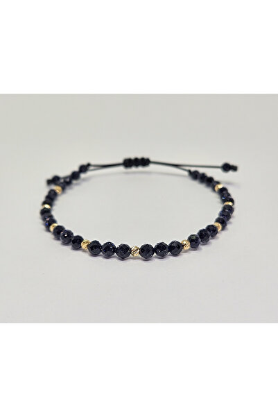 ST Bratara cu 9 bilute de aur si pietre semipretioase piatra soarelui