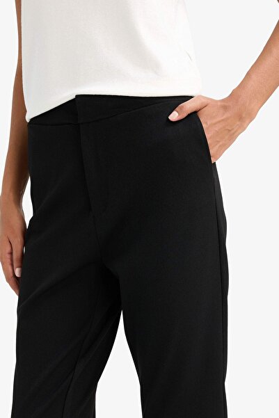 DeFacto Classic Chino Black Women's Trousers C1429Ax/Bk81