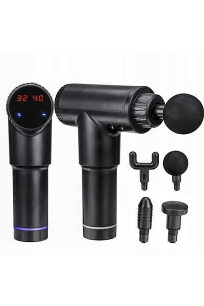 Bella Massage device with 4 heads, 32 speeds, Li-Ion, 22x21 cm, Black, Bell™