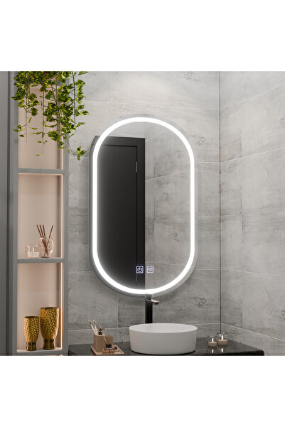 Alista Home Oglinda LED Ovala 50×80, Velara Touch, Sistem Dezaburire, Dimabila