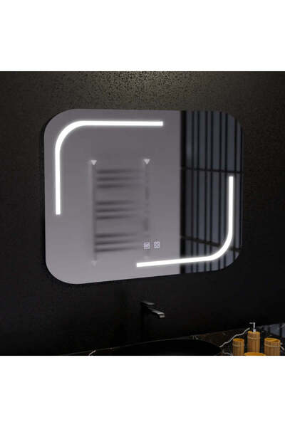 Alista Home Oglindă dreptunghiulară LED, 80 x 60 cm, Touch Ulrich, sistem ant...