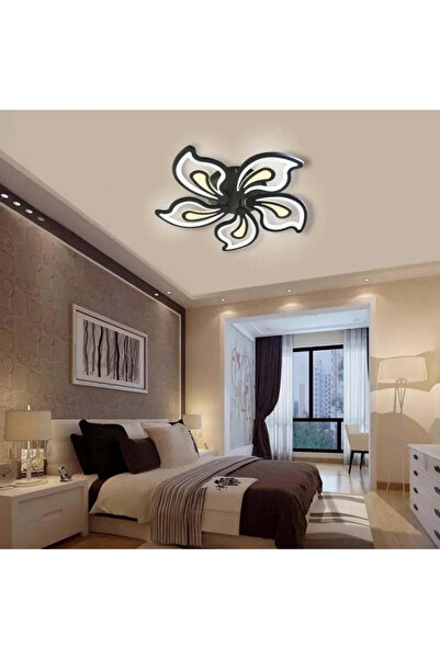 Alista Home LED Chandelier with Remote Control GLORIOSA 150 W, 5 Petals, Cold/Warm/Neutral Light, Dimmable, Black
