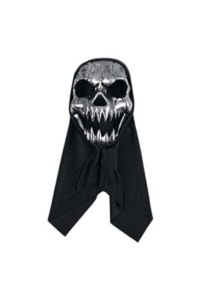 SHOPIENS Mască de craniu negru cu plasă