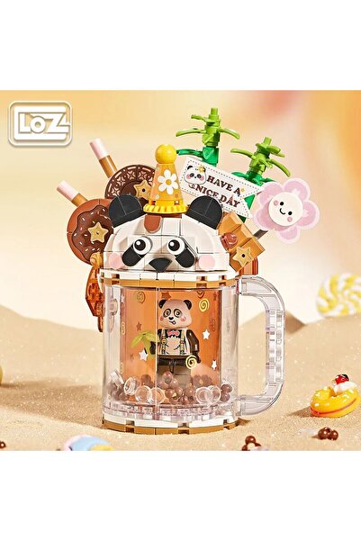 BYCEGU Lz-4206 loz panda bear ice cream cup 297 piece block toy