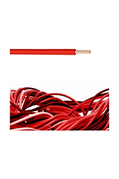 ÖZNUR 2.5 mm Nya Tek Damar %100 Bakır Kablo Kırmızı Renk 8 Metre