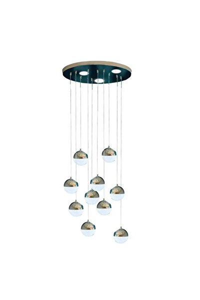 Alista Home Lustra LED suspendata cu telecomanda JEREMIAS 132 W, 10 Elemente, lumina Rece/Calda/Neutra, Dimabila