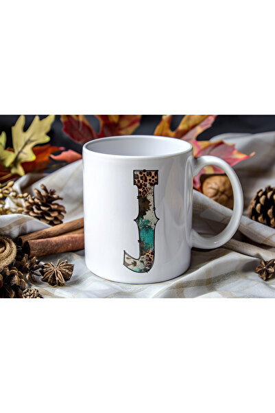 Beramussa كوب على شكل حرف J بتصميم عتيق - كوب قهوة وشاي مميز بنمط الفهد الغرب...