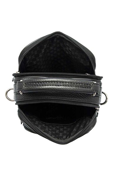 Tergan S1Pc00021200-A6F Leather Men's Crossbody Bag - Black